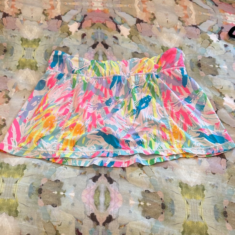 Lilly Pulitzer Multicolor Floral Print Skirt - Pink, Blue, Yellow, Green